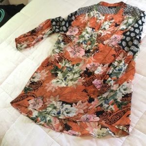 100% Silk Tolani tunic in M